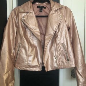 Pink leather jacket